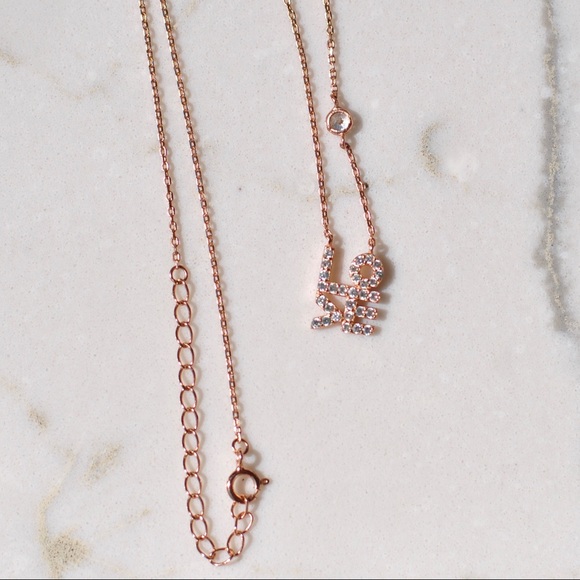 Jewelry - 24kt Rose Gold LOVE Diamond Necklace
